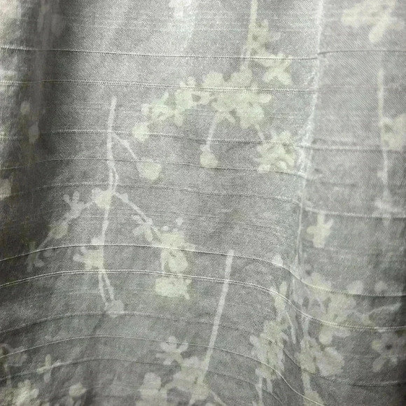 LOFT Silk Blend Floral A-Line Skirt Size 10 Gray & Cream - Picture 4 of 9